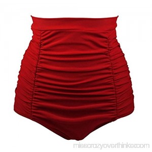 Tomlyws Women's Tankini Bikini Bottom High Waist Swim Shorts Briefs Shirred Tankini Bottom Sport Swimwear S-XXXL Red 7 B07D17Y152